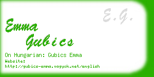 emma gubics business card